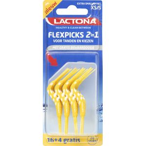 Lactona Ragers Flexpicks 2in1 XS/S - Tandenstoker - 20 stuks