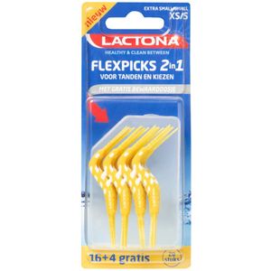 Lactona Ragers Flexpicks 2in1 XS/S - Tandenstoker - 20 stuks