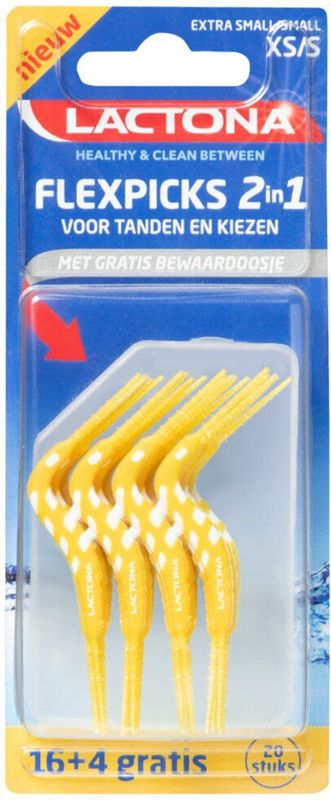 Lactona Ragers Flexpicks 2in1 XS/S - Tandenstoker - 20 stuks