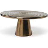 Dutchdeluxes - Keramiek - Elegant - Taartplateau - Medium - 25 cm diameter - Platinum matt - Goud