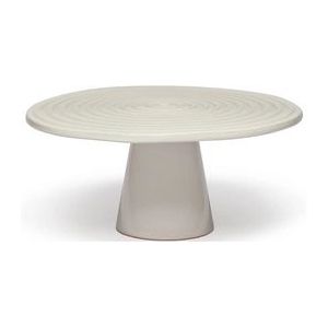 Dutchdeluxes - Handgemaakt - Taartplateau - Platinum matt - 25 cm diameter - Wit