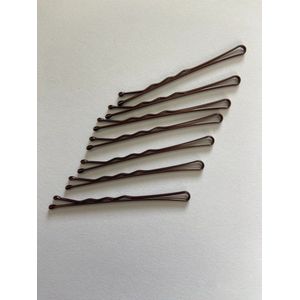 Haar Styling hulpstuk - haarclip tool - Spiraal Volume creatie - haarspeld - Haarschuifje - Metaal Haar Accessoire Schuifje- Bobby Pin - 72 stuks - one size - 1 maat - bruin