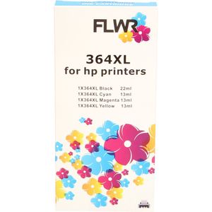 FLWR - Inktcartridge / 364XL multipack / Zwart en Kleur - geschikt voor HP