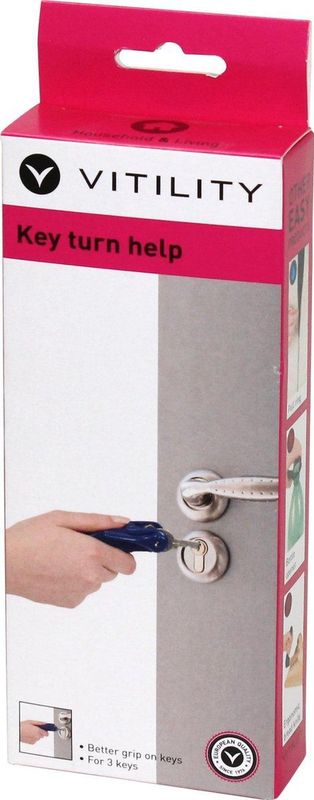 Sleuteldraaihulp - Rood - Kunststof - Geschikt voor Drie Sleutels