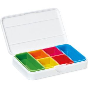 Pill Buddy - Slimme Pillendoos - Zwart - 6 Vakken