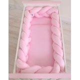 My Sweet Baby Bed/Boxbumper Knot Roze-Bumber (lengte 180 cm - hoogte 20 cm)