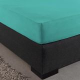 Zavelo Dubbel Jersey Hoeslaken Turquoise - Extra Breed (200x220 cm) - Extra Dik - Hoogwaardige Kwaliteit - Hoge Hoek - Rondom Elastisch - Perfecte Pasvorm