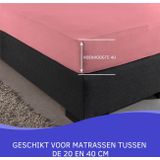Zavelo Double Jersey Hoeslaken Roze-Lits-jumeaux (200x220 cm)