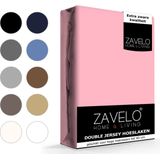 Zavelo Double Jersey Hoeslaken Roze-Lits-jumeaux (200x220 cm)
