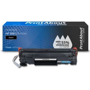 PrintAbout huismerk Toner 36A (CB436A) Zwart Geschikt voor HP