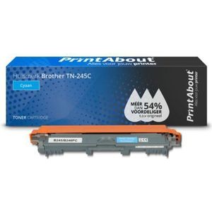 PrintAbout huismerk Toner TN-245C Cyaan Hoge capaciteit Geschikt voor Brother