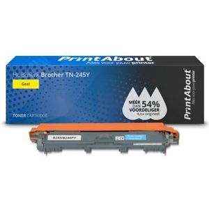PrintAbout huismerk Toner TN-245Y Geel Hoge capaciteit Geschikt voor Brother
