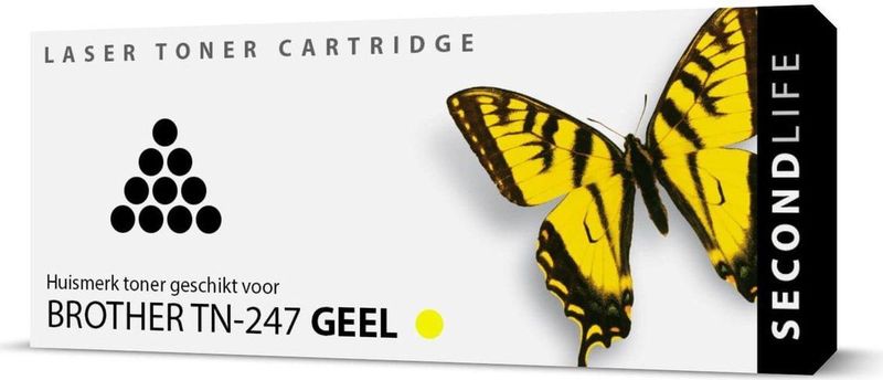 SecondLife - Brother TN-247 - Toner - Geel - Huismerk - Inkt