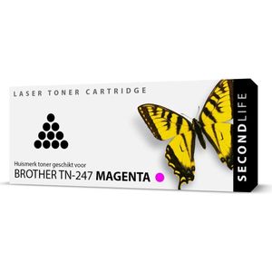 SecondLife Inkjets - Brother TN-247 - Toner - Computer - Inkt - Toners - Brother Cartridges - Laserprinter - Huismerk - Magenta