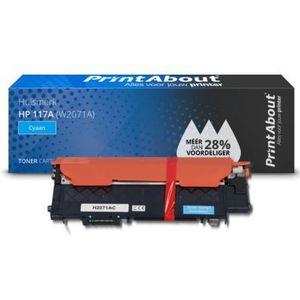 PrintAbout huismerk Toner 117A (W2071A) Cyaan Geschikt voor HP