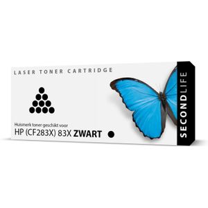 PrintAbout huismerk Toner 83X (CF283X) Zwart Hoge capaciteit Geschikt voor HP