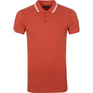 Dstrezzed Poloshirt Popcorn Melange Rot - Größe L