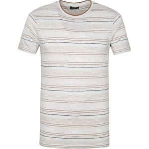 Dstrezzed T-shirt Strepen Lichtgrijs - Heren - Print T-shirts