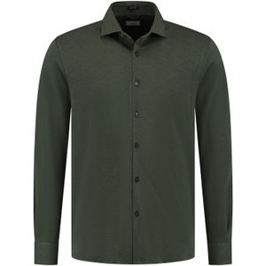 Dstrezzed - Overhemd Bo - Donkergroen - Katoen en Polyester - Slim-fit