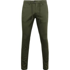 Dstrezzed Lancaster Twill Knit Tapered Joggingbroek voor heren, Dark Army, 28W / 32L