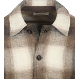 Dstrezzed - Overshirt - Bruin - Ruit - Regular-fit - Polyester en Wol