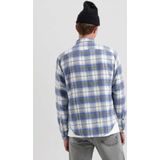 T-shirt - Geblokt - Katoen - Lange Mouw - Normale Pasvorm