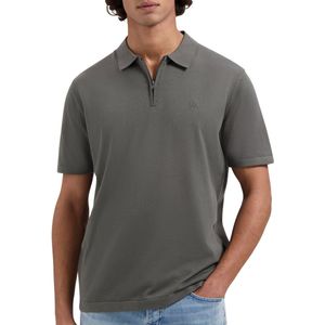 Dstrezzed - Taupe Zip Polo - Heren - Katoen