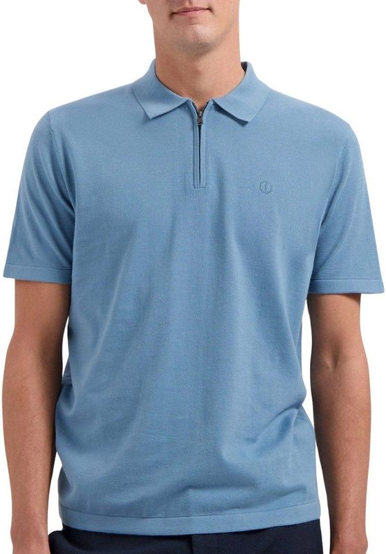 Dstrezzed - Taupe Zip Polo - Heren - Katoen