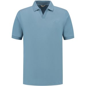 Poloshirt - Blauw - 95% Katoen - 5% Elastaan