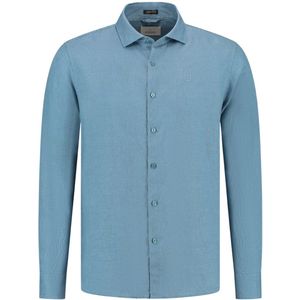 Dstrezzed - Jagger - Overhemd - Midden Blauw - Linnen