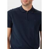 Dstrezzed Dorian Zip Polo - Donkerblauw