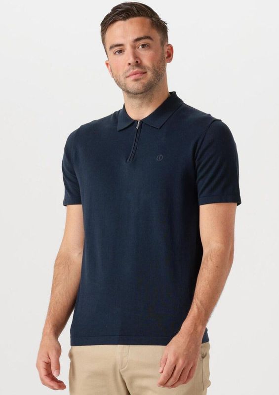 Dstrezzed Dorian Zip Polo - Donkerblauw