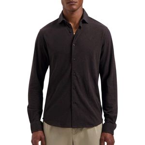 Dstrezzed - Casual Overhemd - Donkerbruin - Slim Fit