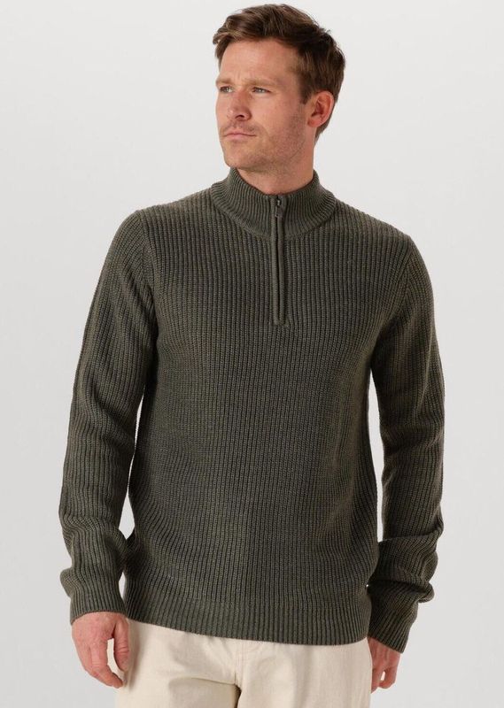 Dstrezzed - Skipper - Gebreide Trui - Donkergroen - Ingebreid Patroon