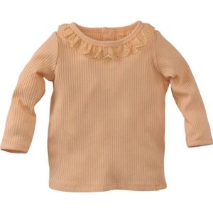 Z8 newborn longsleeve Acadia met broderie en ruches zachtoranje