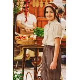 Z8 - Meisjes Blouse - Ecru - Metallic Cady