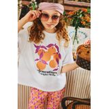 Z8 - Piera - T-shirt - Wit - Katoen en Elastaan - Korte Mouwen