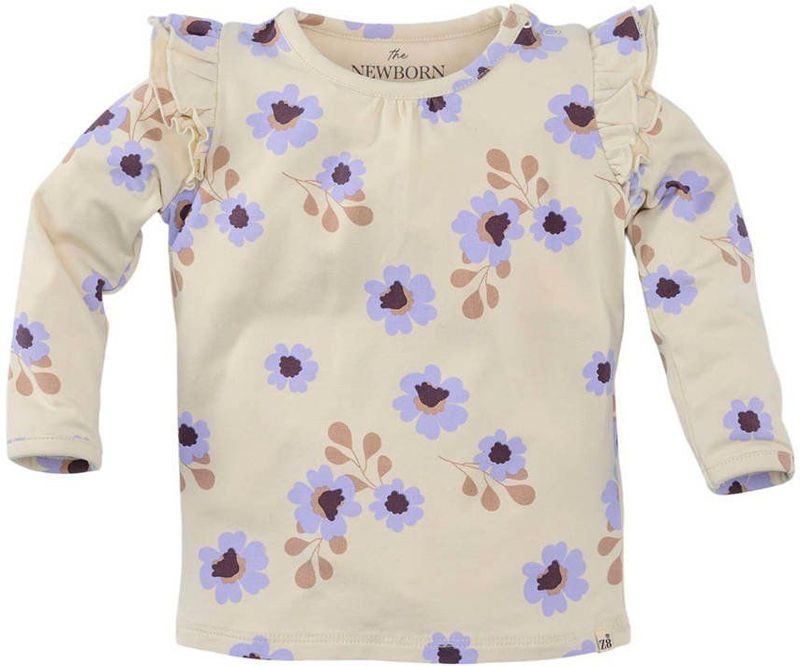 Z8 - Elizan - Longsleeve - Ecru/Lila - Met Ruches