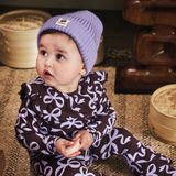 Z8 - Amelle - Longsleeve - Bruin/Paarse Katoen met Ruches