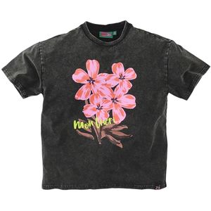 Z8 - T-shirt - Antraciet/Roze - Korte Mouwen - Ronde Hals
