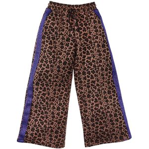 Z8 - Ameera - Wide Leg Broek - Bruin - Panterprint