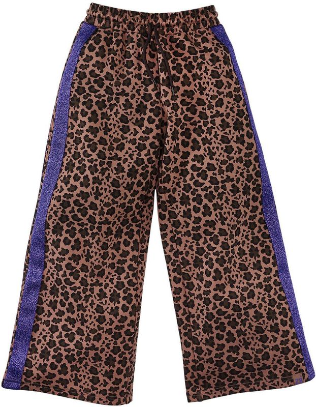 Z8 - Ameera - Wide Leg Broek - Bruin - Panterprint