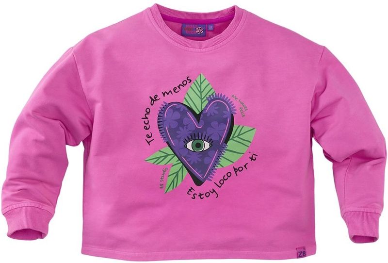 Z8 - Luma - Kids Sweater - Roze - Met Printopdruk