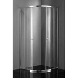 Saniclass Kay Douchecabine - 100x100x185cm - kwartrond - chroom profiel - helder glas SW1209