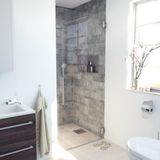 Saniclass Neptune Douchedeur - 80x200cm - profielloos - veiligheidsglas - anti kalk - chroom