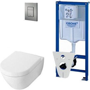 Villeroy Boch Subway 2.0 DirectFlush Toiletset - softclose - grohe reservoir - bedieningsplaat matchroom 0720002/0729205/0124060/ga26028/