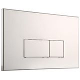 QeramiQ Push Metal Bedieningsplaat - voor Geberit UP320 inbouwreservoir - dualflush - rechthoekige knoppen - metaal wit mat