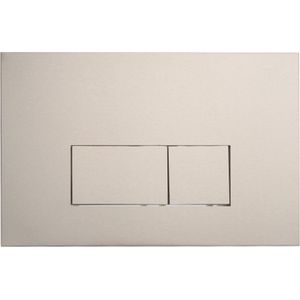 QeramiQ Push Metal Bedieningsplaat - voor Geberit UP320 inbouwreservoir - dualflush - rechthoekige knoppen - metaal wit mat