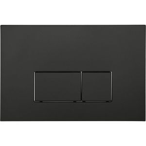 QeramiQ Push Metal Bedieningsplaat - voor Geberit UP320 inbouwreservoir - dualflush - rechthoekige knoppen - metaal zwart mat