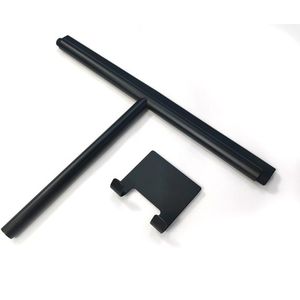 Saniclass - Dual Glaswisser - Mat Zwart - Inclusief Haak